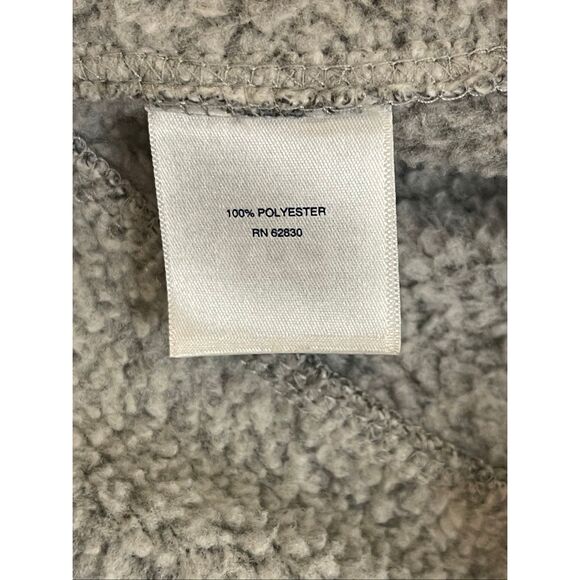 Lands’ End women’s fleece hooded medium tall gray 10-12 - Picture 5 of 6